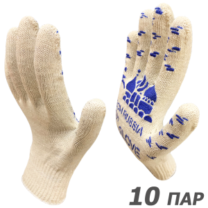 90332579 Перчатки хлопковые FROM RUSSIA WITH GLOVE 2310-FRWG-10-PVC, размер 9 / L, 10 шт STLM-0188482 MASTER-PRO