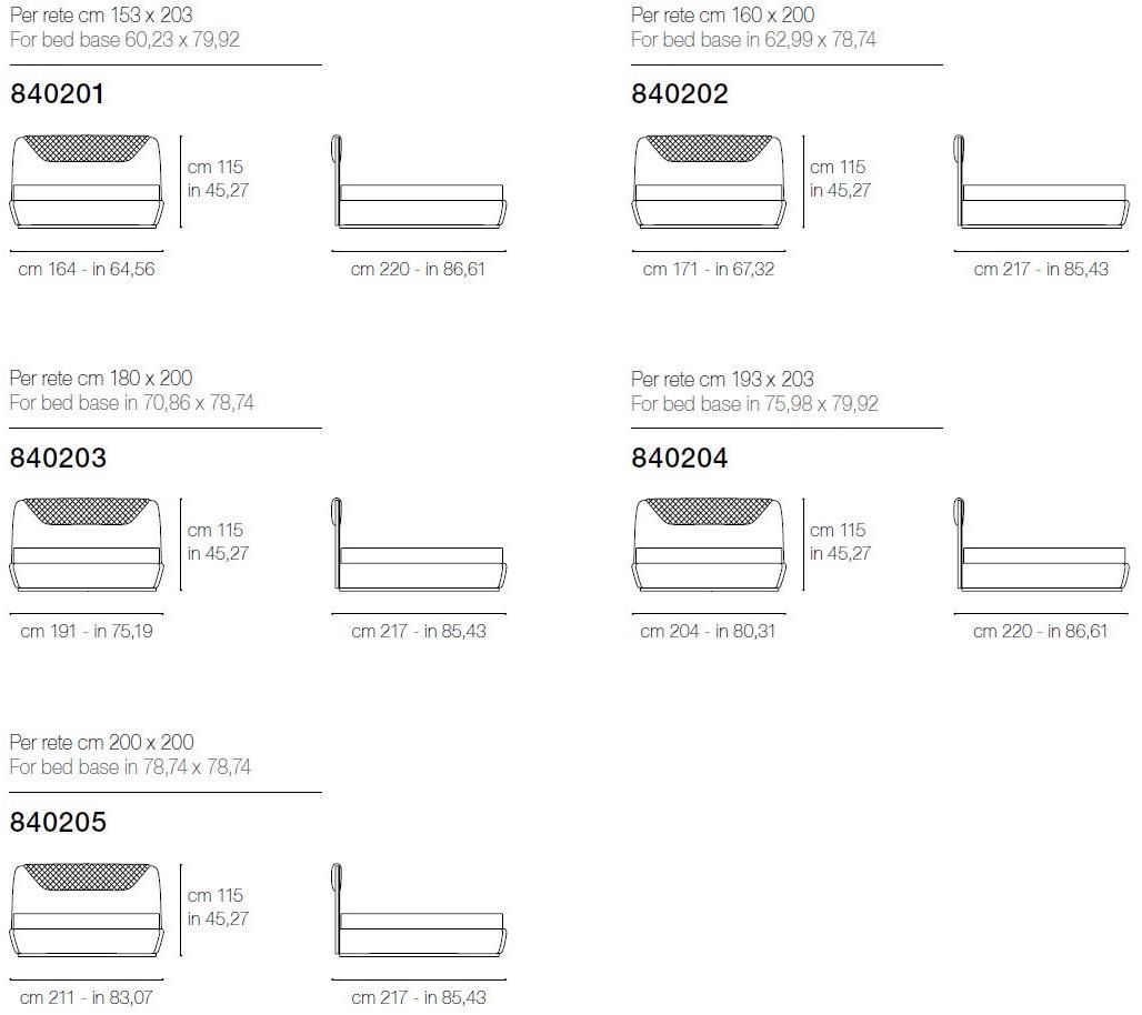Grilli Кровать с мягким изголовьем Quadro sun-id-1373798 - Вид №2