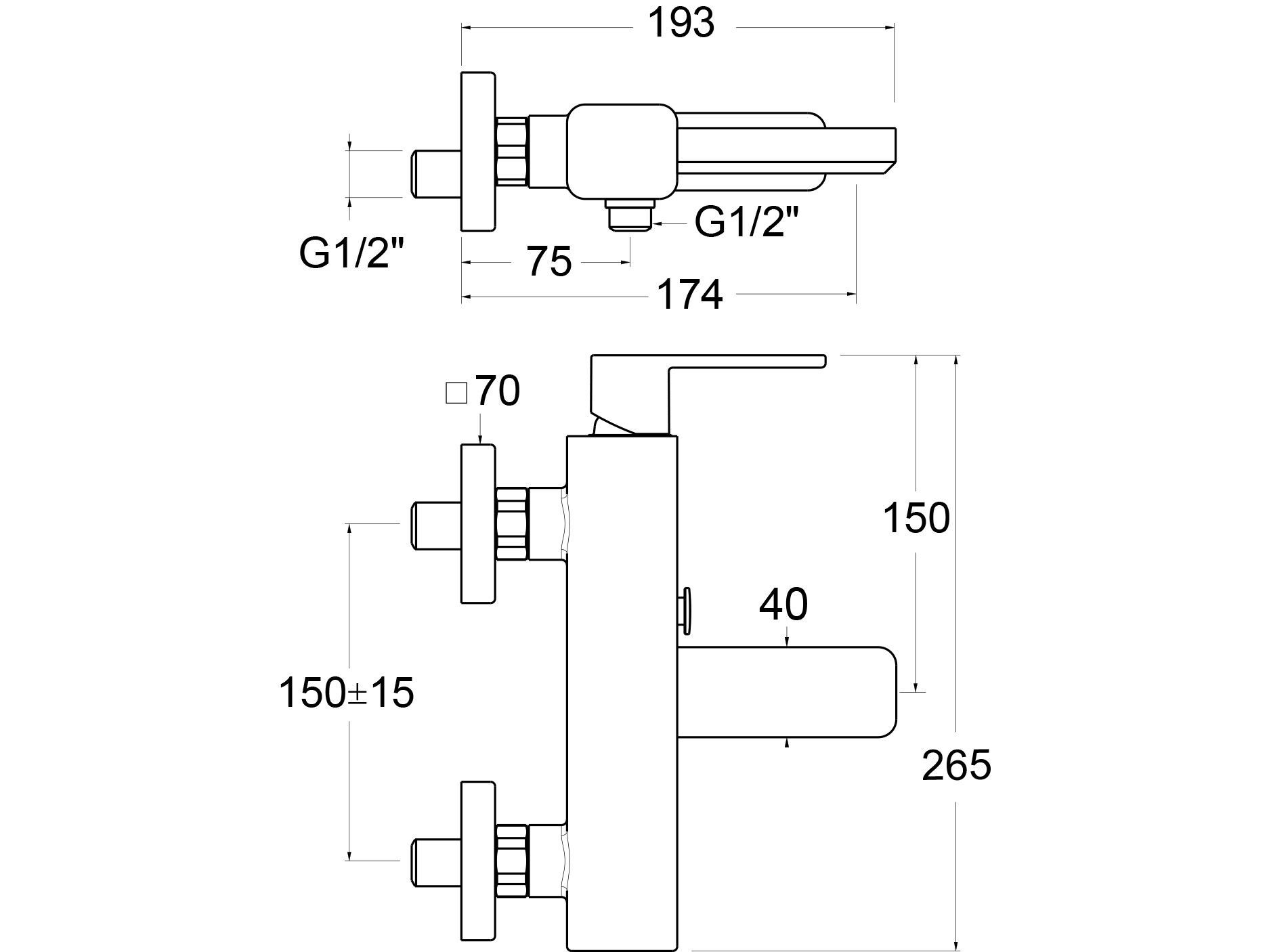 Однорычажный смеситель для ванны с переключателем GUGLIELMI RUBINETTERIE GX ARCH-00017985 - Вид №1
