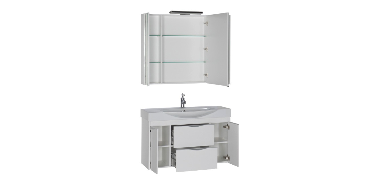 Комплект мебели Aquanet Франка 105 белый 00183188 - Вид №3