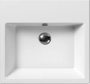 8930111 Подвесная раковина настенная овальная GSI ceramica Kube белая