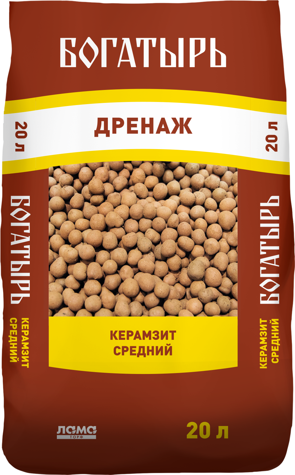 91103933 Керамзит средний дренаж 20 л STLM-0485808 БОГАТЫРЬ
