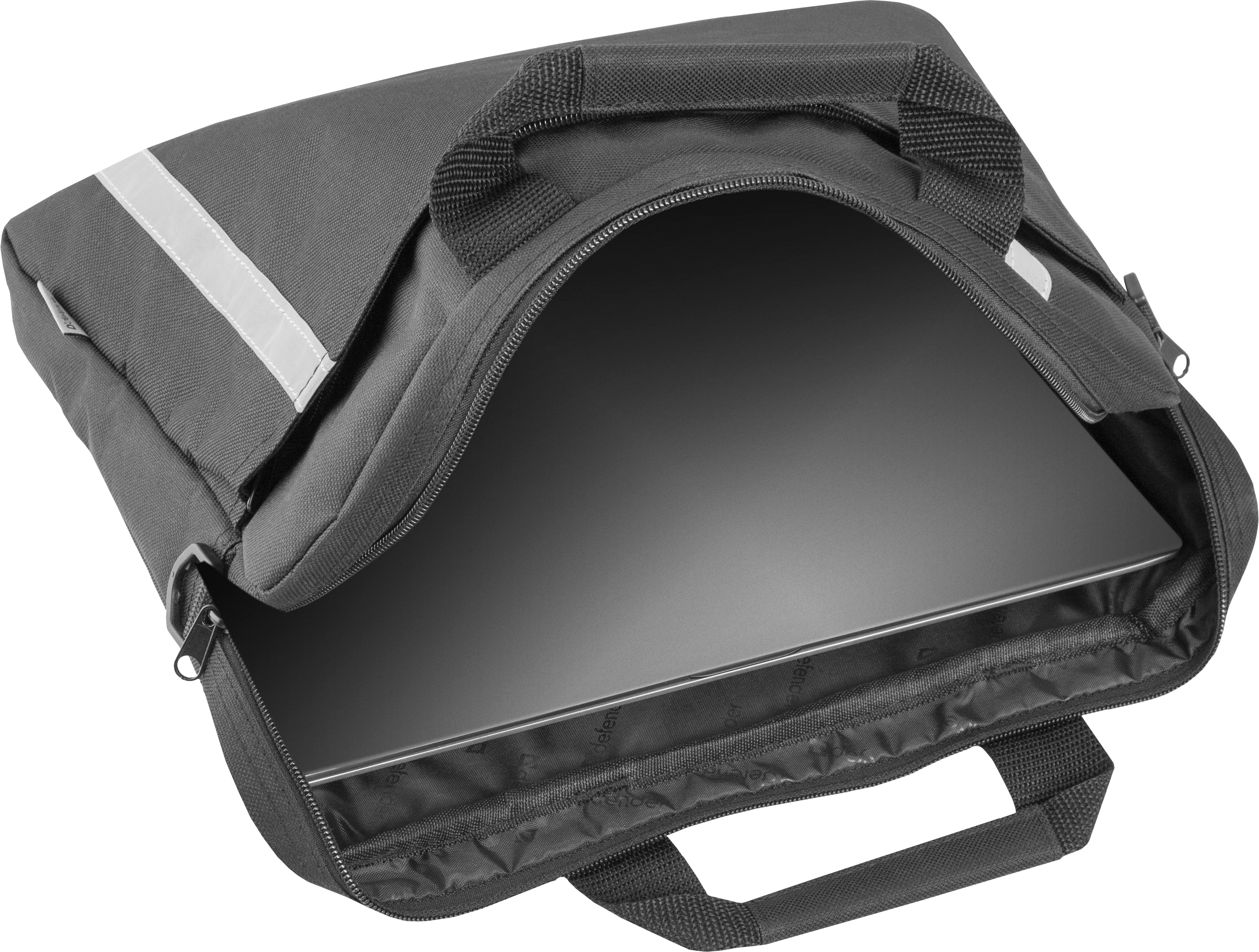 26097 сумка для ноутбука shiny 15''-16" черный, светоотражающая полоса Defender Santreyd  - Вид №3