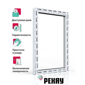 90566450 Пластиковое окно ПВХ 70 Рехау Grazio 1100x700мм (ВхШ) глухое двухкамерное белое STLM-0285989