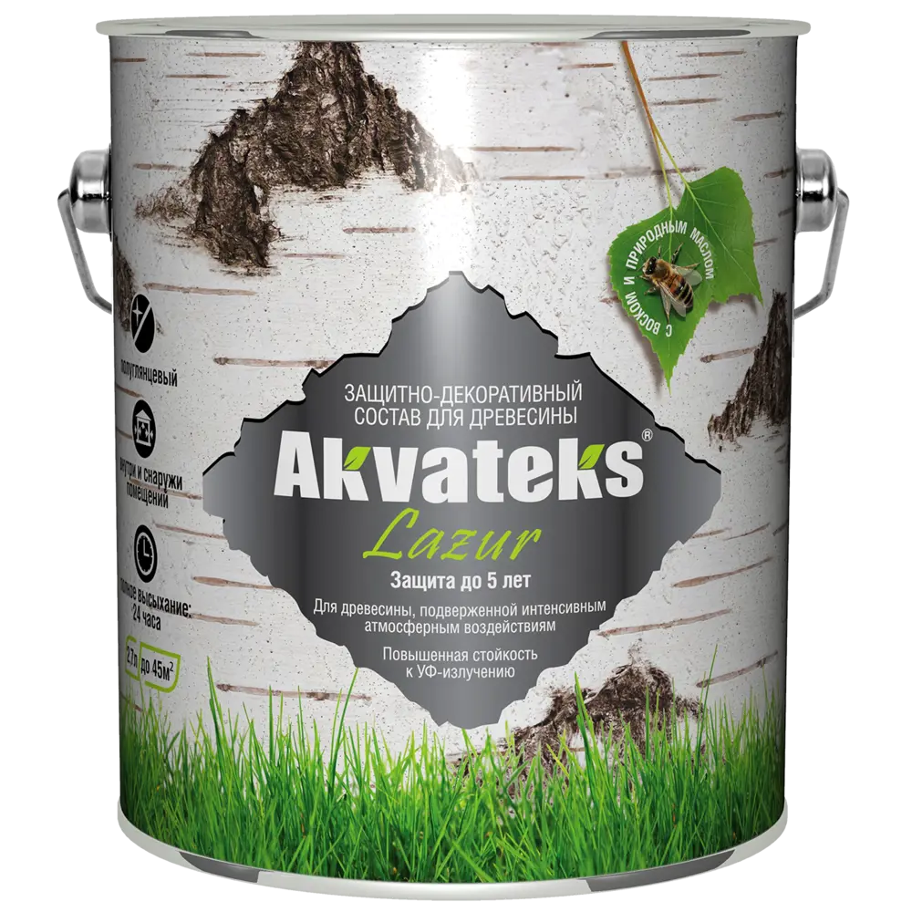 Антисептик АКВАТЕКС для защиты древесины с эффектом полуглянца, цвет Сосна 2,7 л 87273263 STLM-0073605 - Вид №1