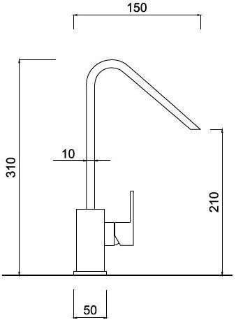 Rubinetteria Giulini Смеситель для умывальника, однорычажный Pablolux F9827ap - Вид №1