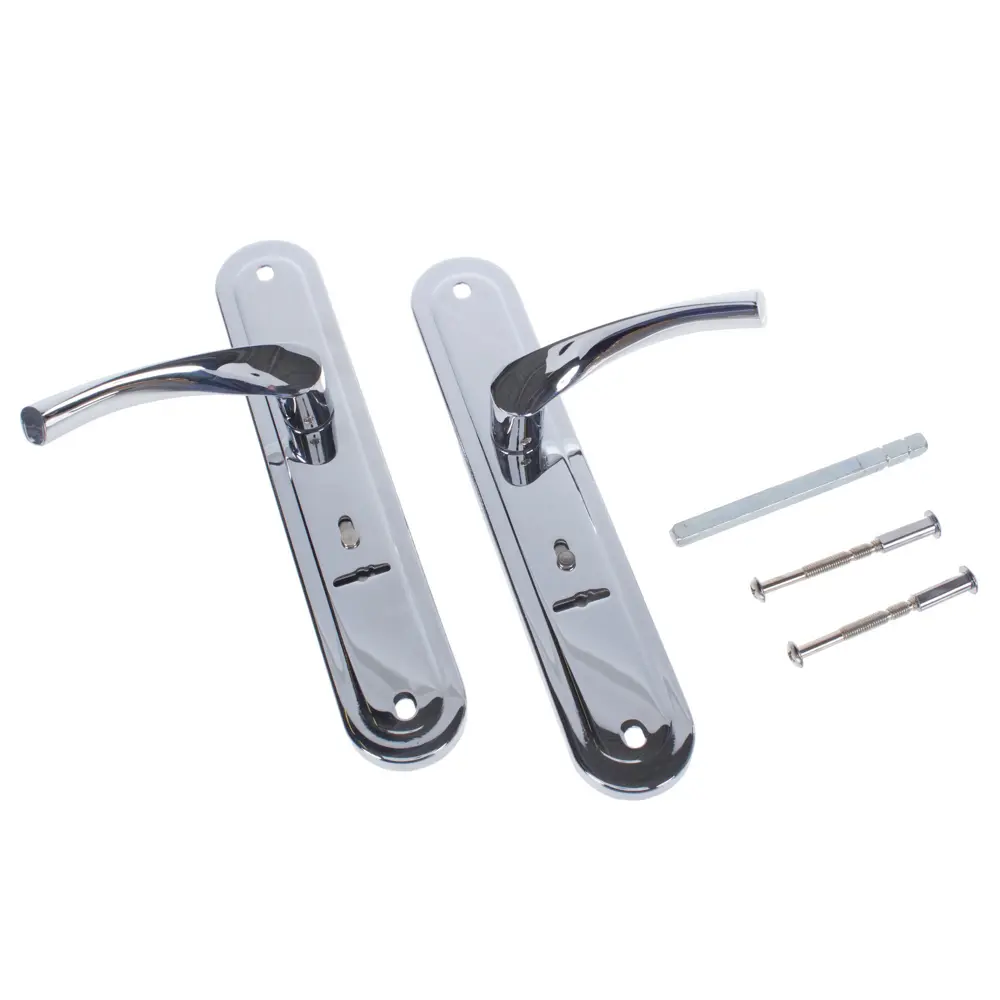 Дверная ручка Apecs на планке с цинковым сплавом, серебристая 18776211 STLM-0903324 - Вид №1