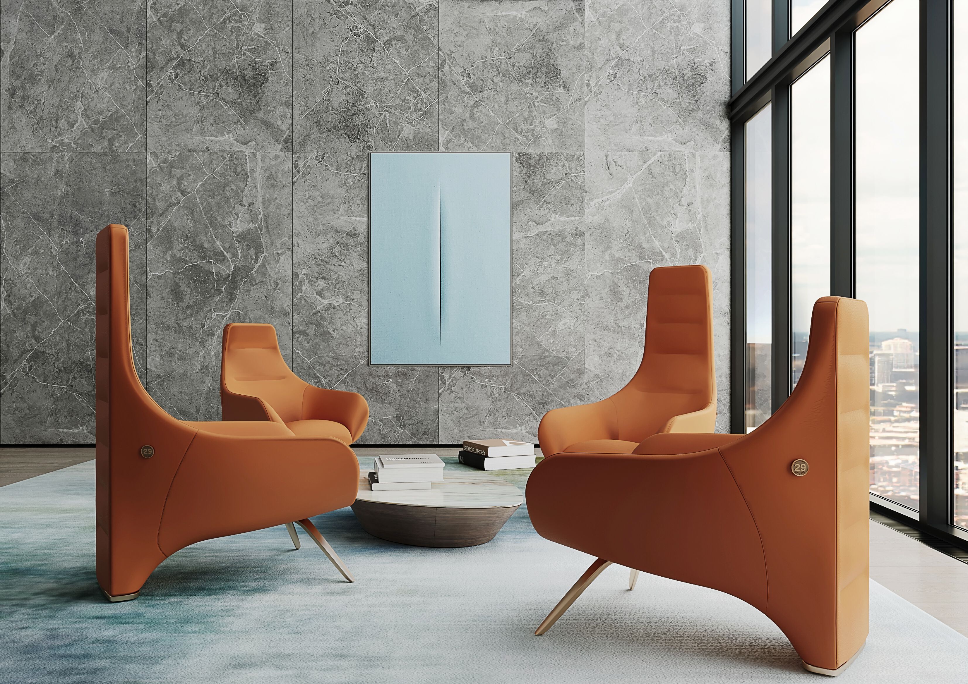 Кожаное кресло с подлокотниками 29 MILANO Sky High ARCH-00025060 - Вид №4