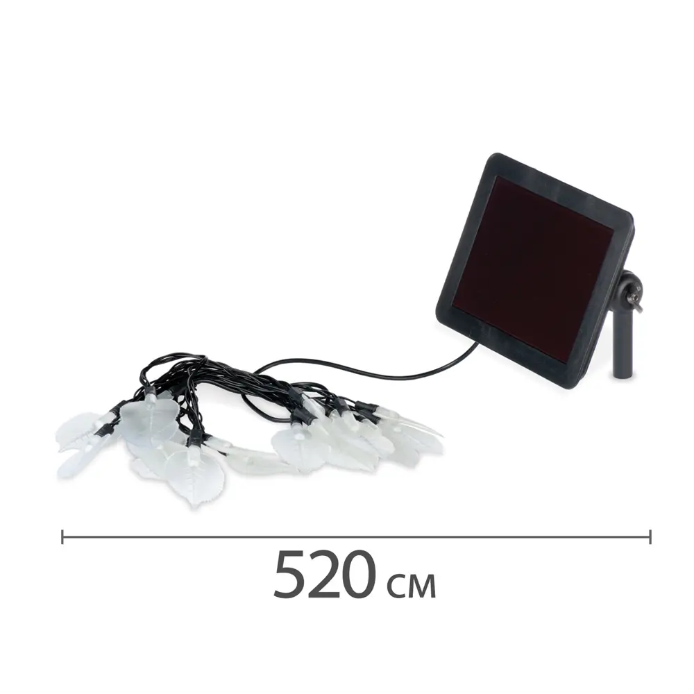 Светильник на солнечных батареях Leaves 20LED, 420 см, пластик 14575340 STLM-2053154 Santreyd  - Вид №1