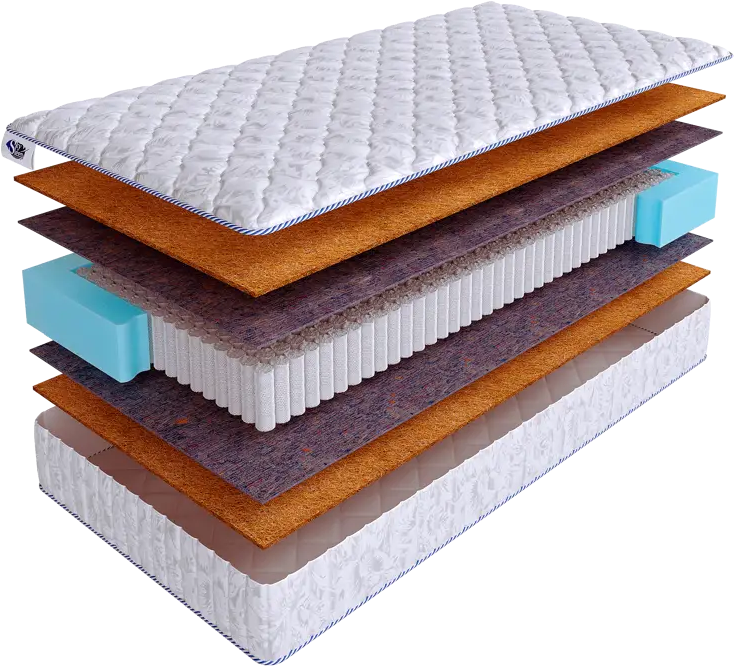 90965867 Матрас SkySleep NATIVE Cocos S1000 140x195 см независимый пружинный блок, полутораспальный, ортопедический, жесткий, кок STLM-1030235