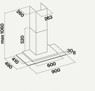 Falmec Настенная вытяжка из стекла и стали Design sun-id-1364450 - Вид №1