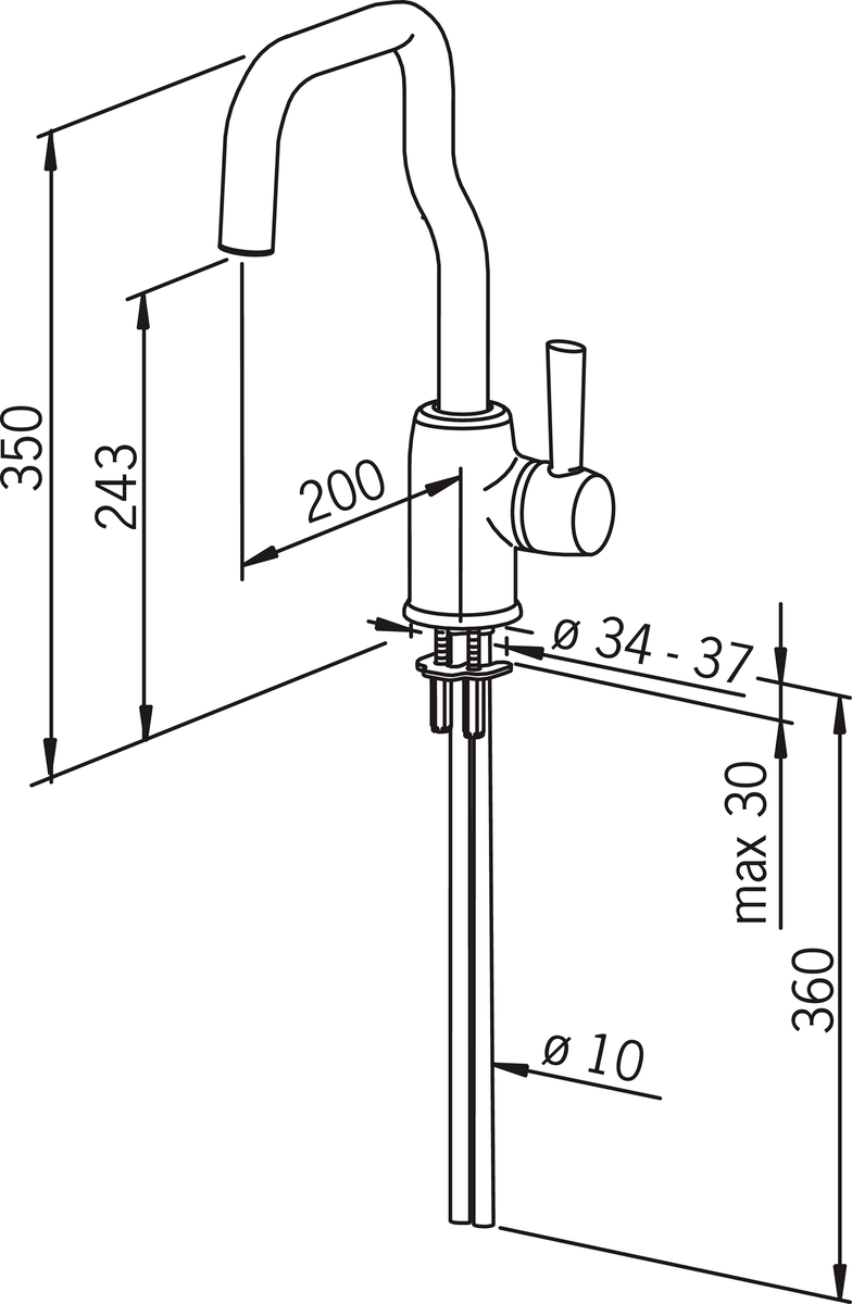 Oras 8530 Смеситель для кухни 8530 LA CUCINA ALESSI Хром  - Вид №3