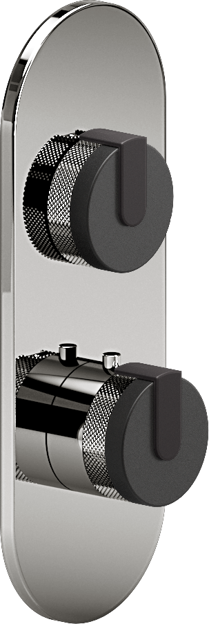 E-8026-R1BKE0-L1GM-PC-T Планка M-Series с 2 ручками - Внешняя часть GRAFF MOD+