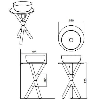 Напольный умывальник Scarabeo Ceramiche Cross ARCH-00028408 - Вид №19