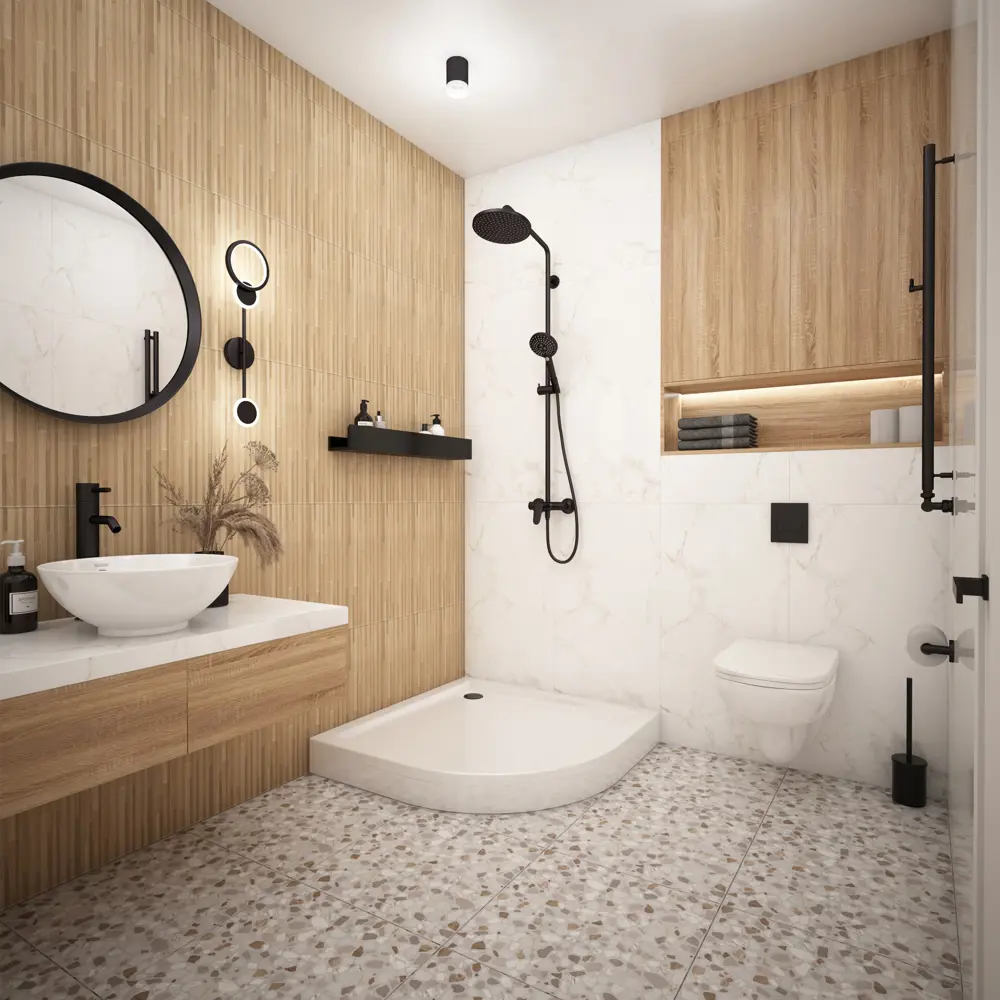 Экран для душевого поддона Metakam Joy 1/4 Круга 80x80 см STLM-2058834 - Вид №4