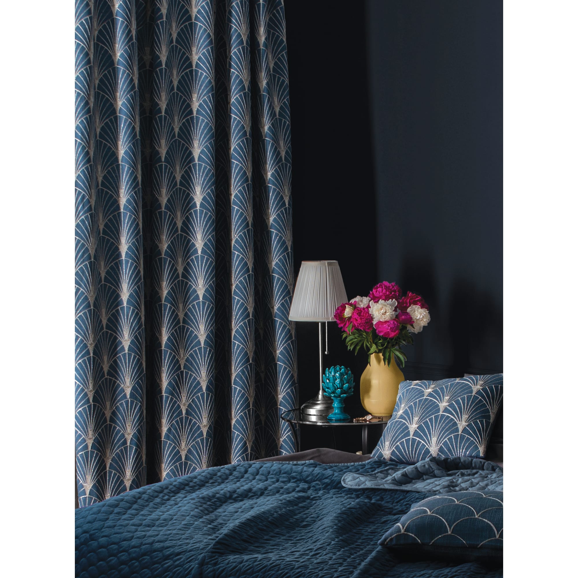 82041961 Наволочка декоративная GreatGatsby, 40x40 см, веер, цвет синий Santreyd  - Вид №5