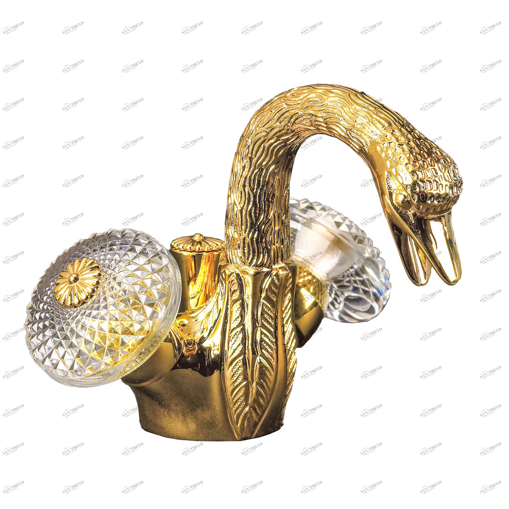 C46-4101 C46-4101 Смеситель для биде на одно отверстие Пылающий лебедь Cristal & Bronze CYGNE FLAMANT 