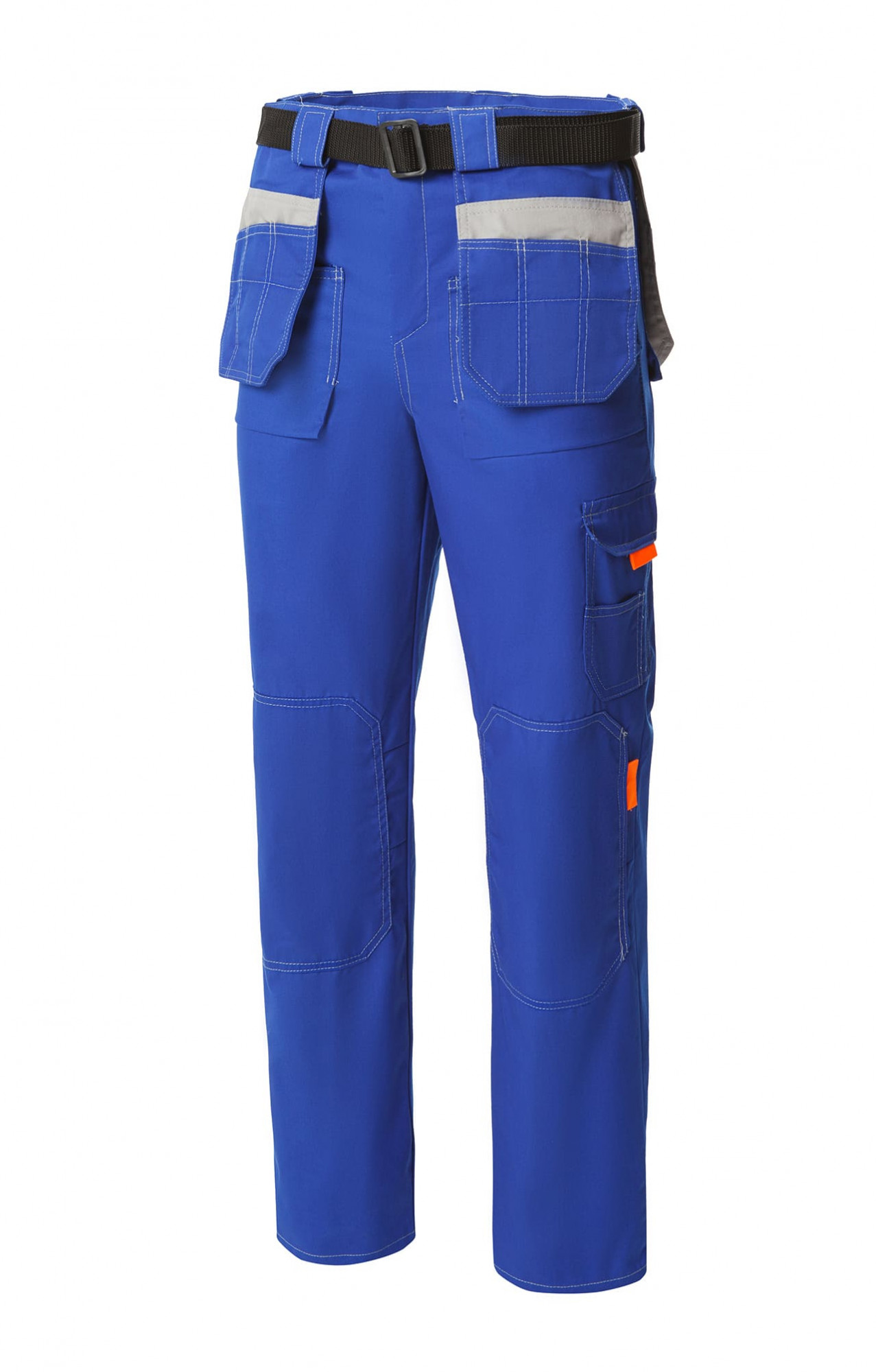 4957450 Брюки рабочие "Профессионал" василек со светло-серым  Летняя спецодежда  размер 60-62/170-176 
