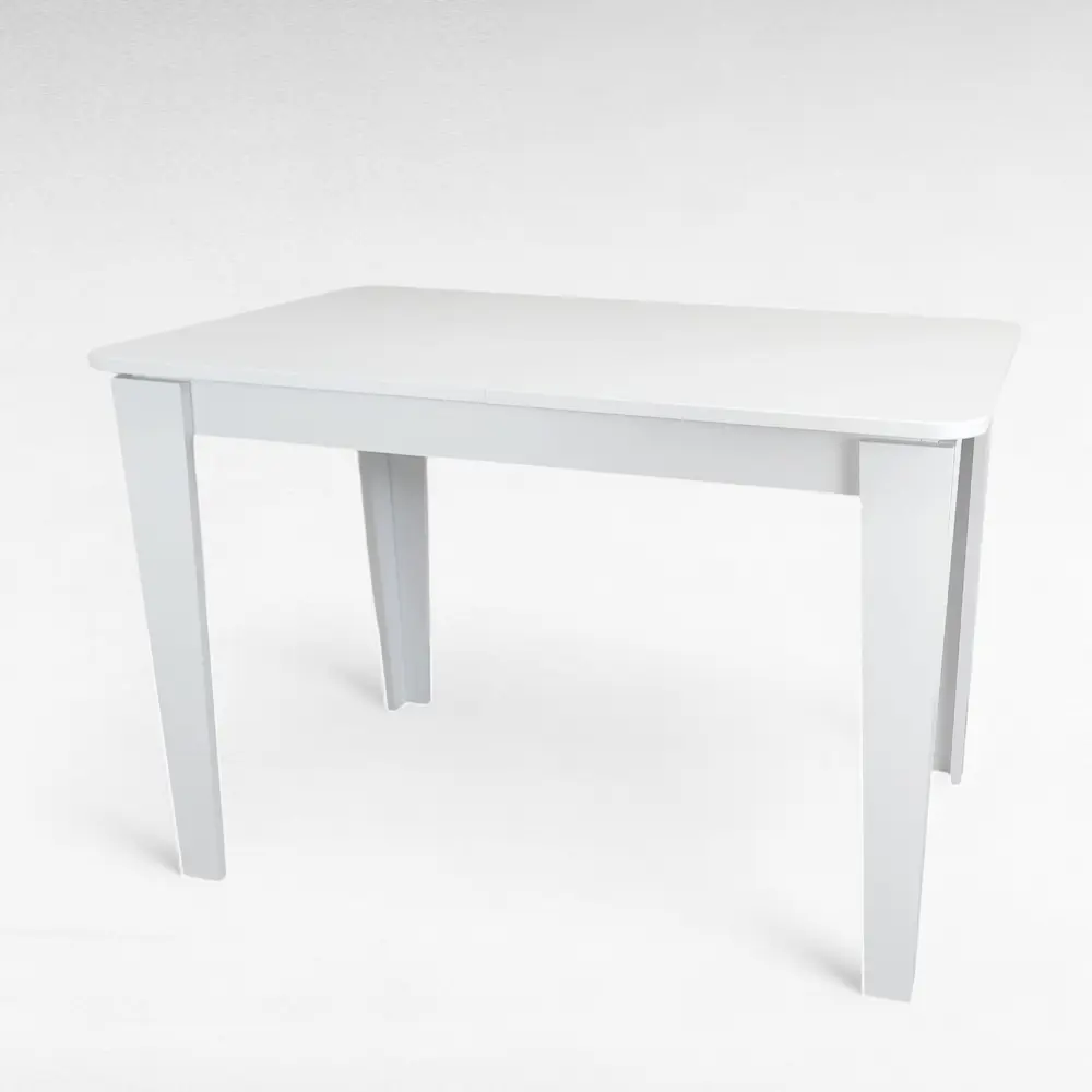 91016565 Кухонный стол прямоугольный Терминал Kewin 110-145x70x75.50 см ДСП цвет белый STLM-0442763
