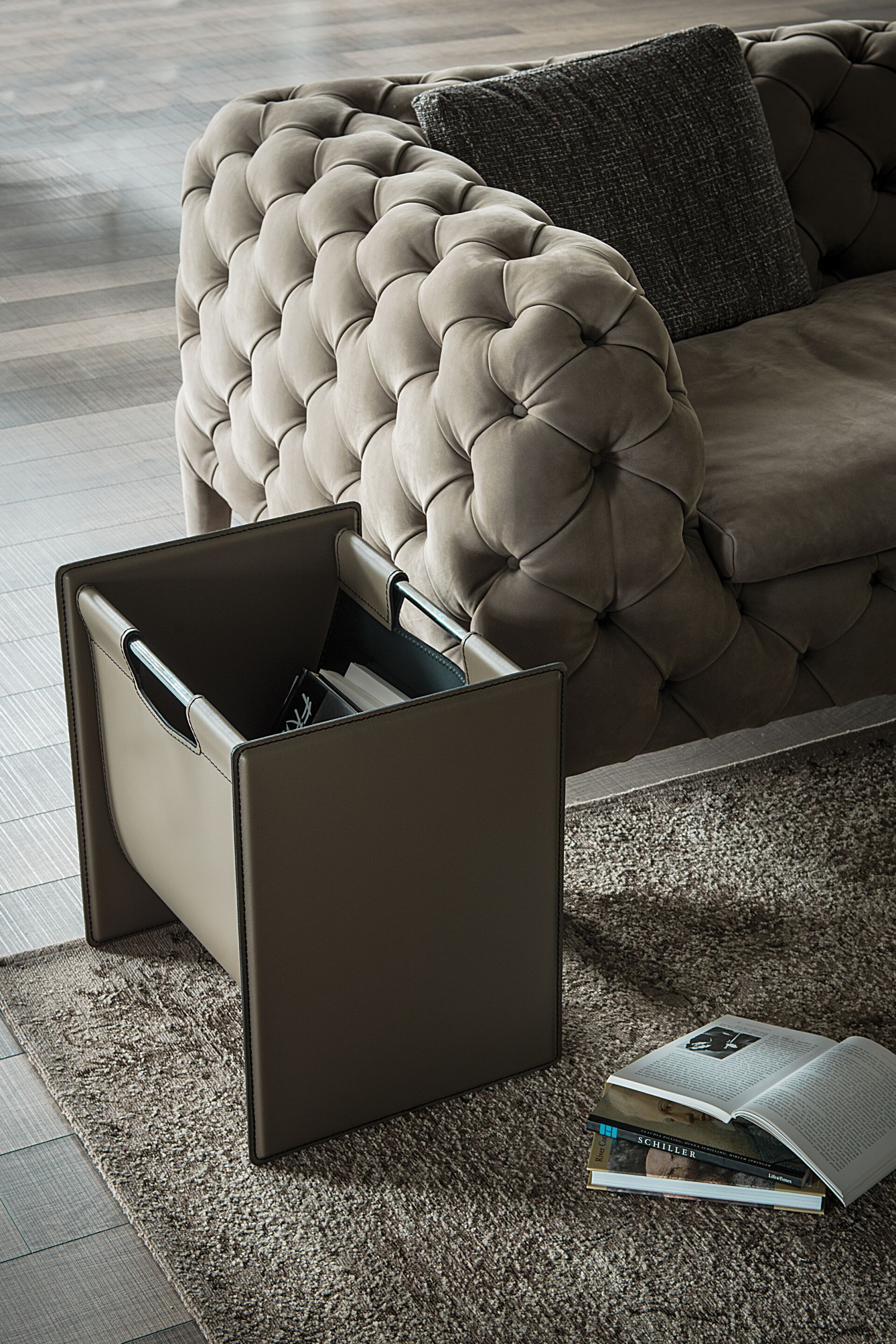 Кожаная стойка для журналов Cattelan italia JERRY ARCH-00136412 - Вид №2