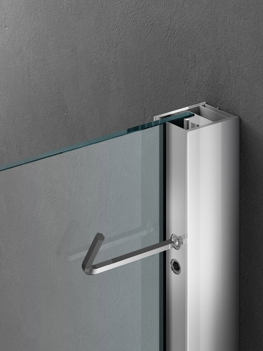 Маятниковая дверь в нишу Provex Jolly JN 2100 JN 05 GL с боковым элементом 2100JN05GL - Вид №1