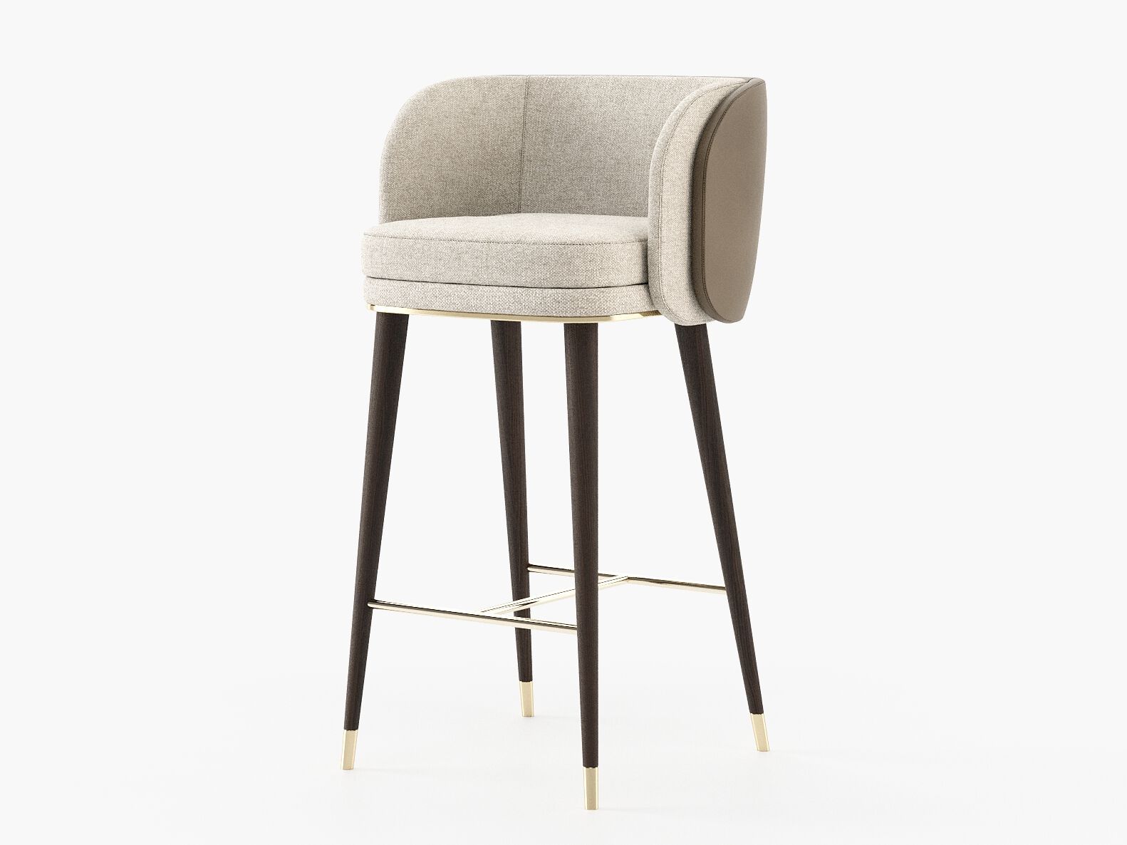 Высокий тканевый мягкий стул с подлокотниками Laskasas Essence ARCH-00035022