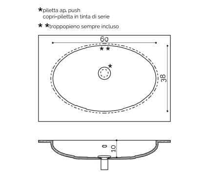 Подвесная раковина Corian® с столешницей Acquapazza Corian ® elements ARCH-00137456 - Вид №1