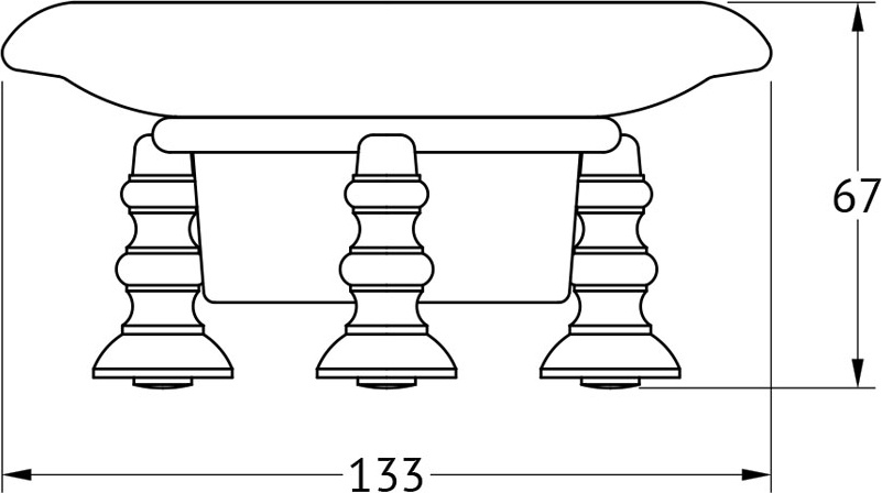 STI 428 Держатель с мыльницей настольный 3SC STILMAR ANTIQUE SILVER Treesseci 3SC - Вид №1