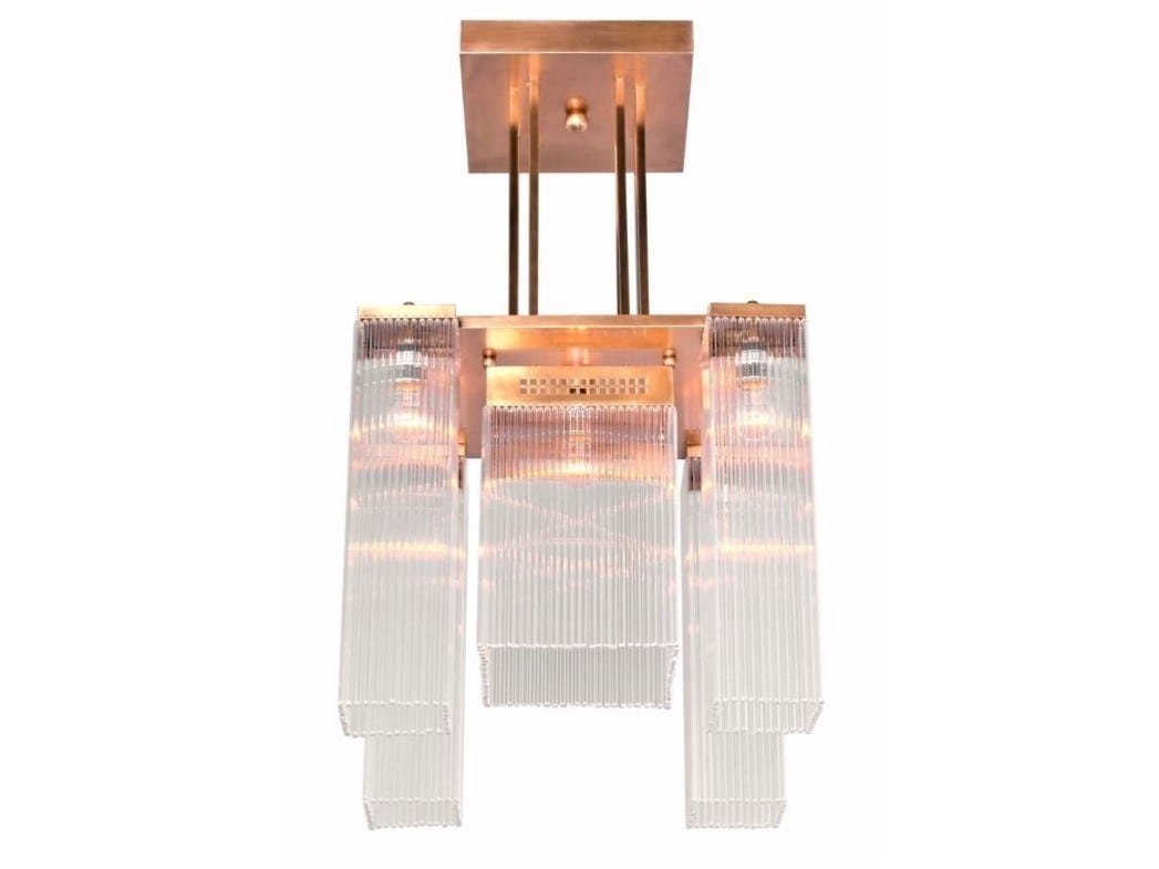 Подвесной светильник ручной работы из латуни Patinas Lighting Hoffmann ARCH-00130461