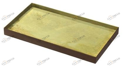 Ethnicraft Прямоугольный поднос из декорированного вручную стекла Gilded layers sun-id-1416161