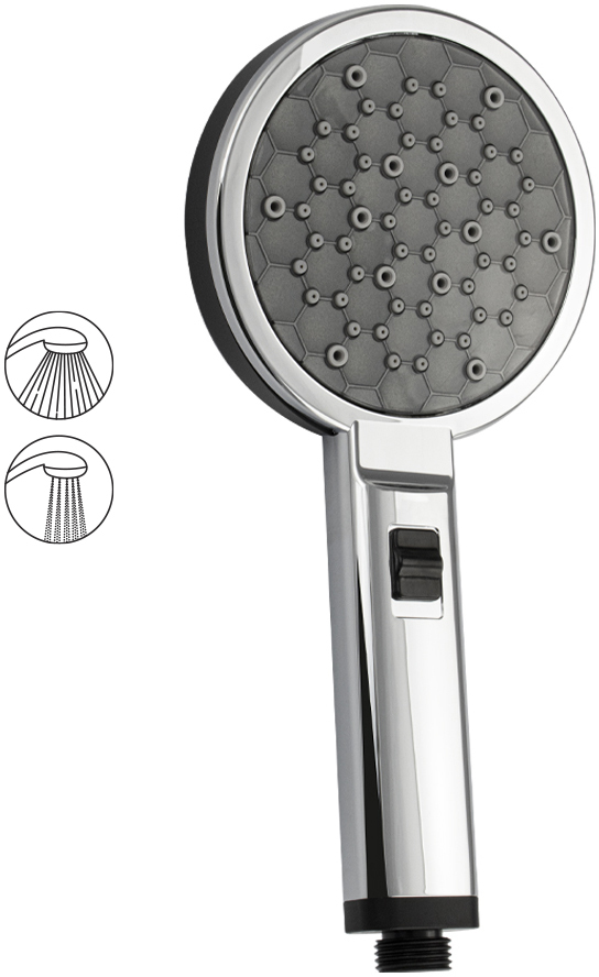 GFmark - Лейка круглая 3Д, душевая, массажная, 2 режима, код: 6048