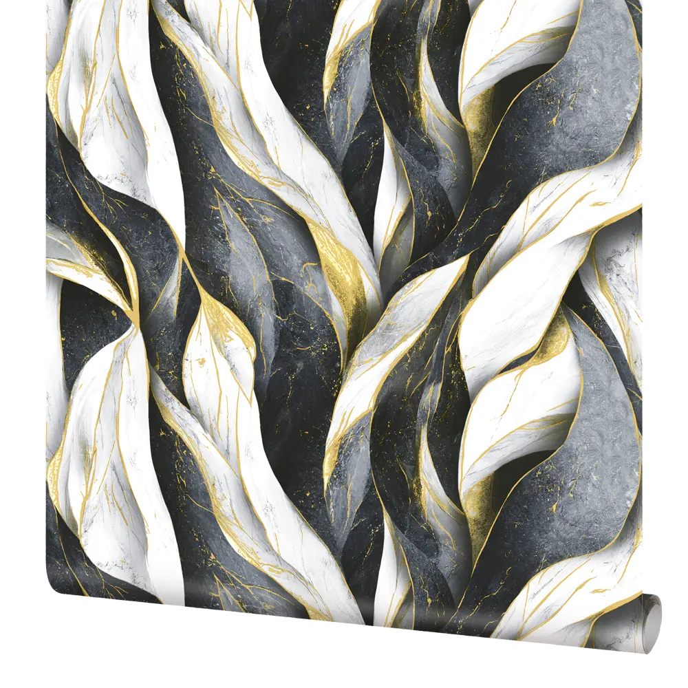 ELYSIUM Каменный цветок - флизелиновые обои с абстрактным узором в синих тонах 89389970 STLM-1571390