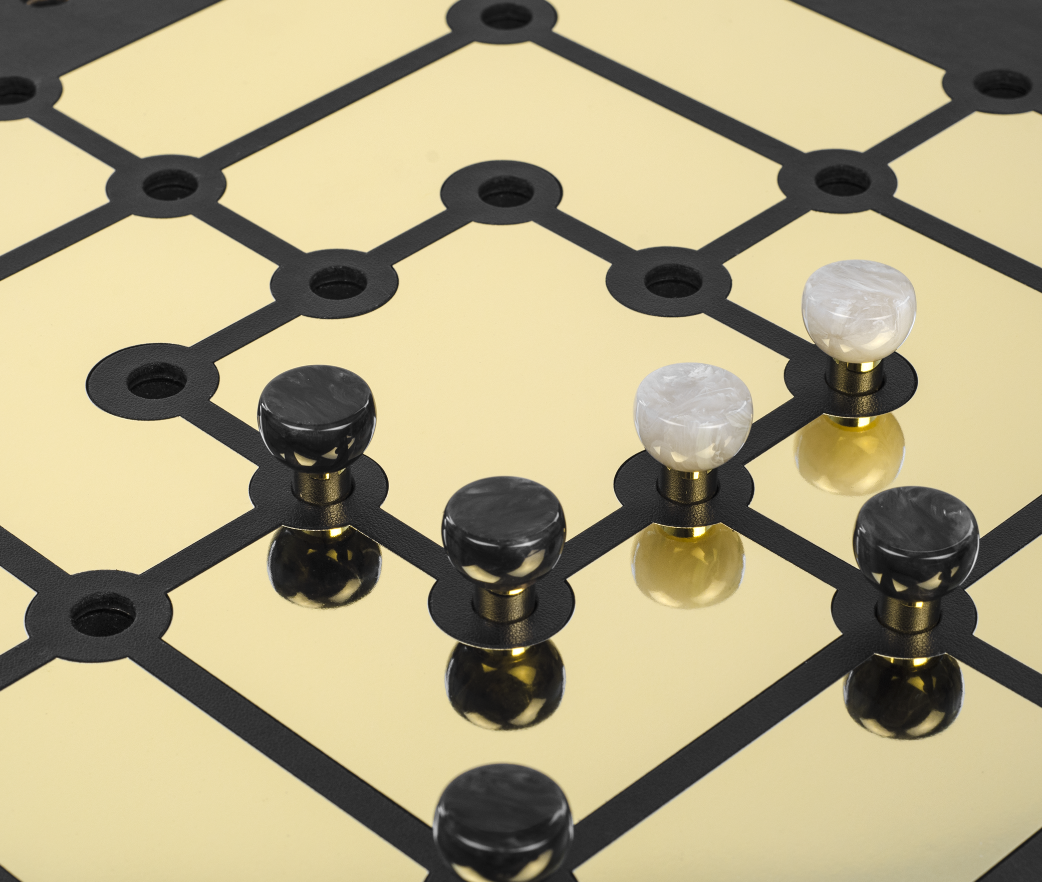 Набор игр Mill Gold - 39X39XH2,5 см / зернистая кожа_лимон Pinetti 00.1030.029.095 - Вид №3