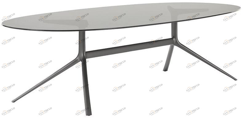 Poliform Овальный стеклянный стол Mondrian sun-id-1378727