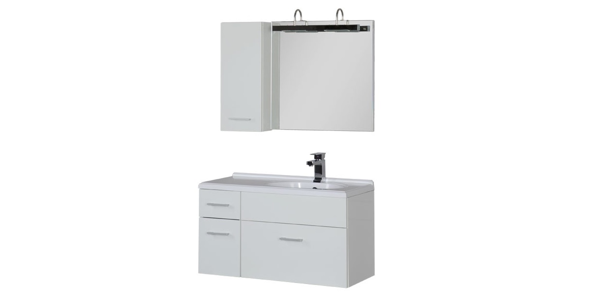 Комплект мебели Aquanet Данте 85 R белый (1 навесной шкафчик) 00164818 - Вид №1