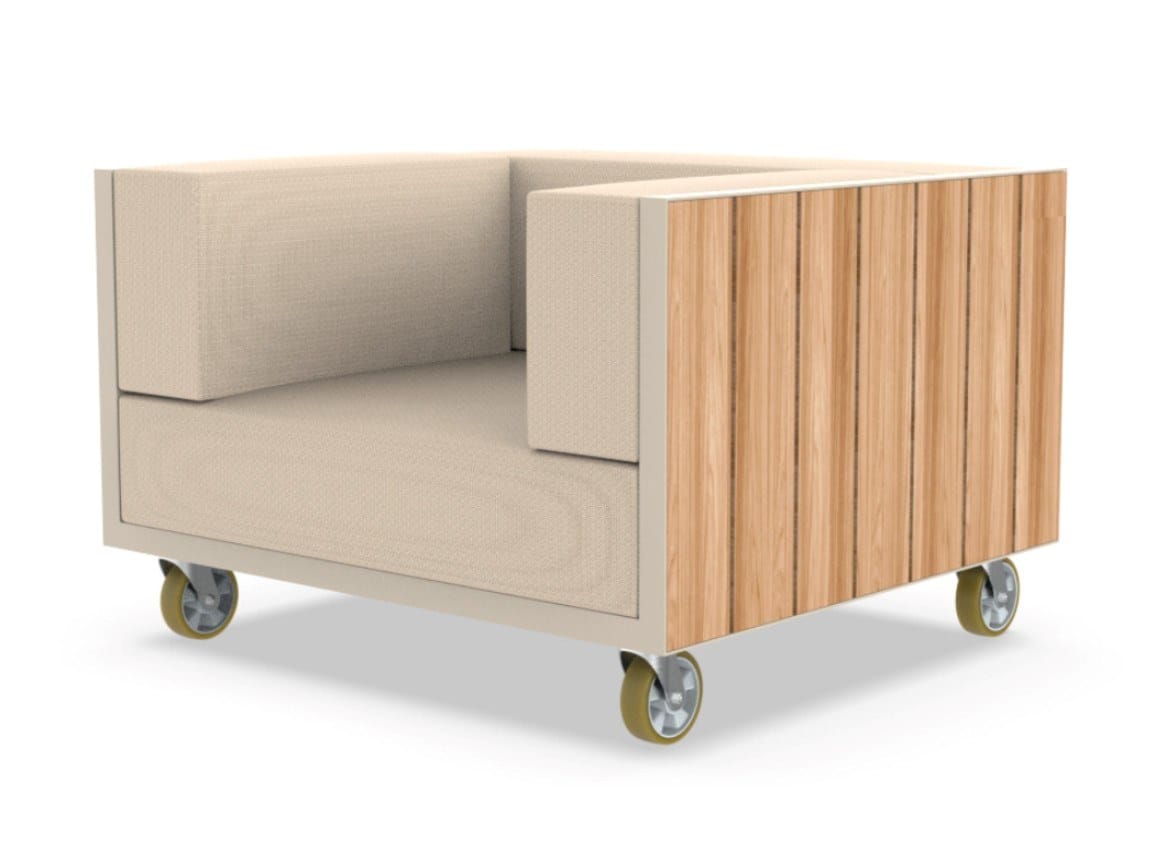 Алюминиевое и деревянное садовое кресло с подлокотниками Vondom Vineyard ARCH-00066003 - Вид №13