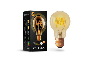 16183481 Светодиодная лампа ЛОН диммируемый GOLD A60 E27 4W 2000K 7078 VOLTEGA