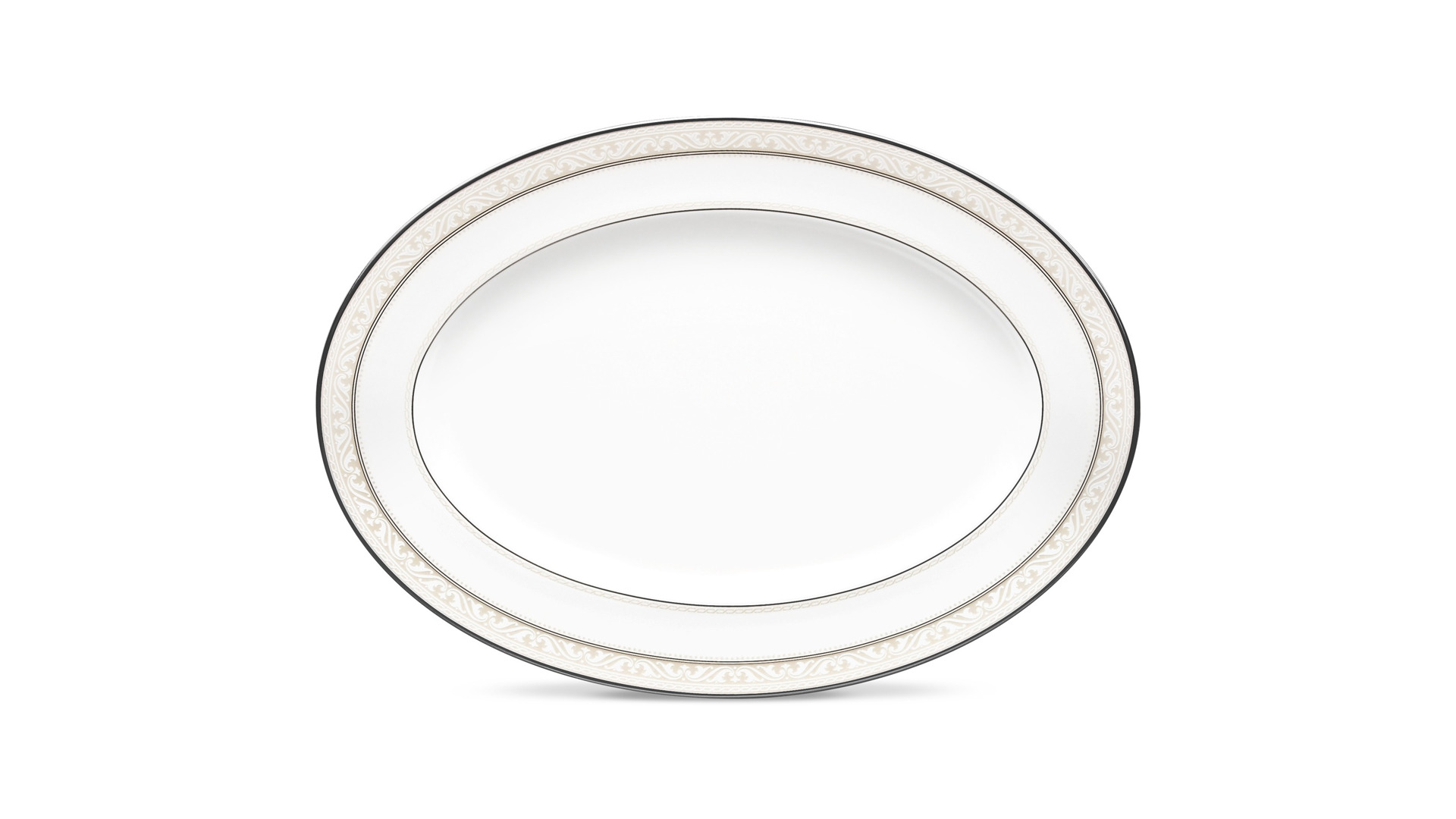 10665472 Noritake Сервиз столовый Noritake "Монтвейл, платиновый кант" на 6 персон 21 предмет Фарфор костяной  - Вид №1