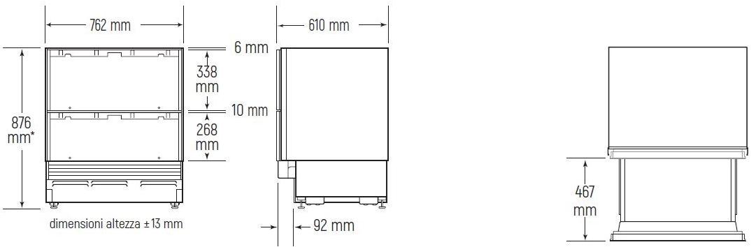 Sub-Zero Напольный холодильник из нержавеющей стали класса а + Designer Icbid-30r  - Вид №2