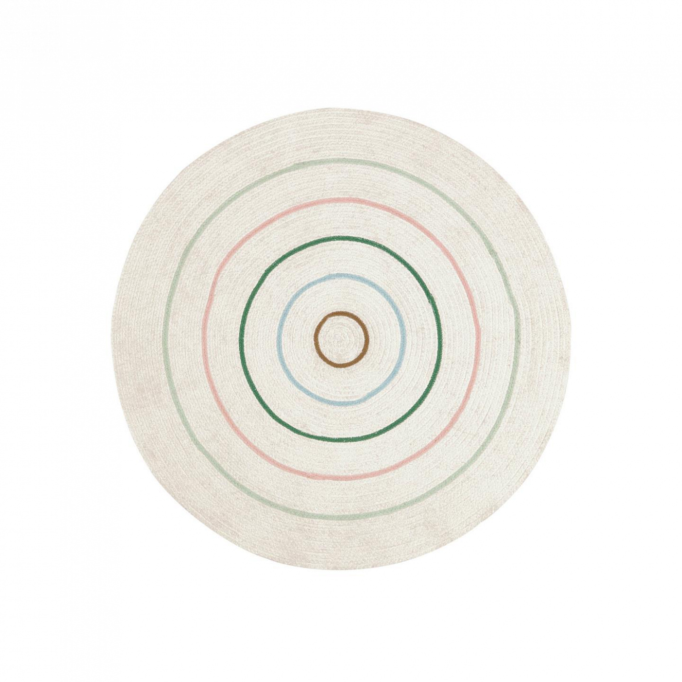 108449 Круглый хлопковый ковер , бежевый и разноцветный Ø 120 см La Forma Daiana  - Вид №1