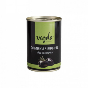 Оливки чёрные без косточки VEGDA