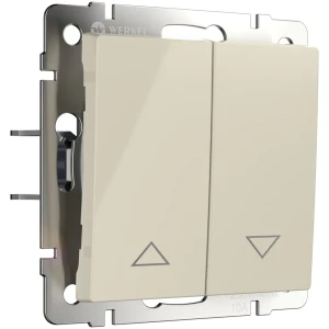 Выключатель жалюзи встраиваемый Werkel 1 клавиша цвет слоновая кость