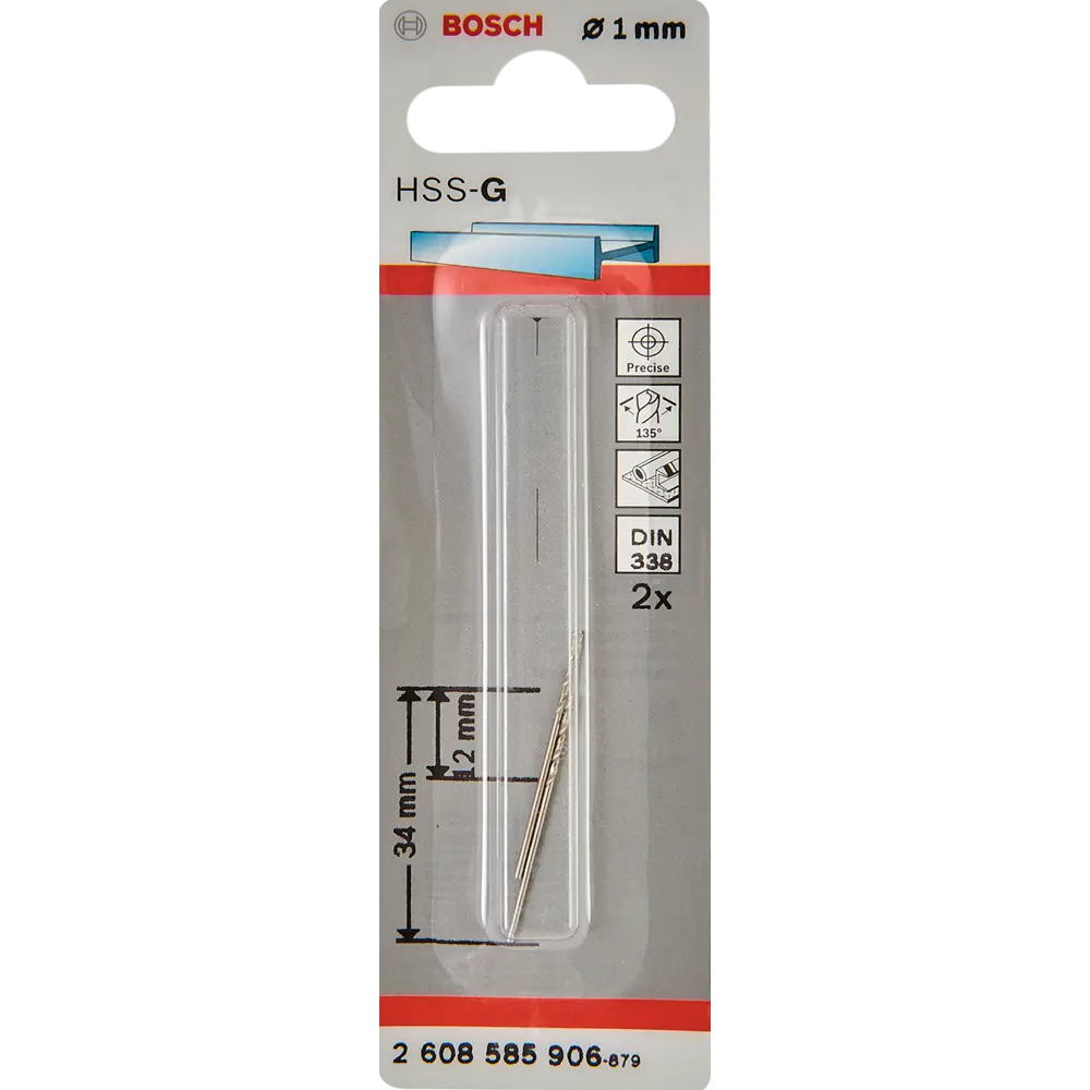 Сверло по металлу Bosch HSS-G 1x34 мм, 2 шт. 83433527 STLM-2067678 BOSCH PROFESSIONAL  - Вид №3