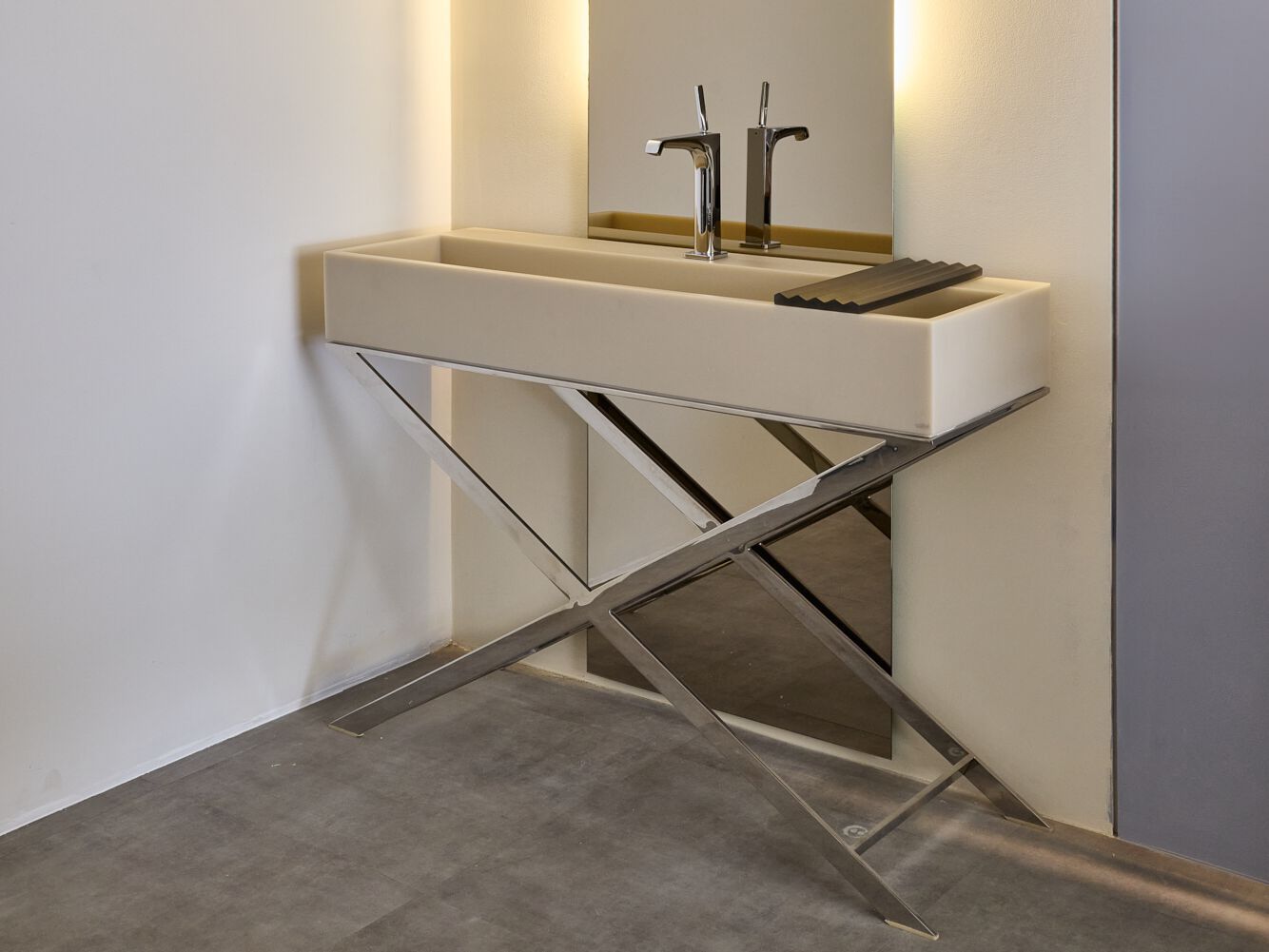 Одинарный прямоугольный умывальник из смолы Vallvé EX ARCH-00001998