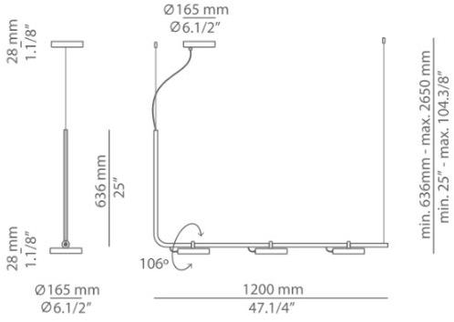 Estiluz Регулируемый светодиодный подвесной светильник Aro T-3541 - Вид №6