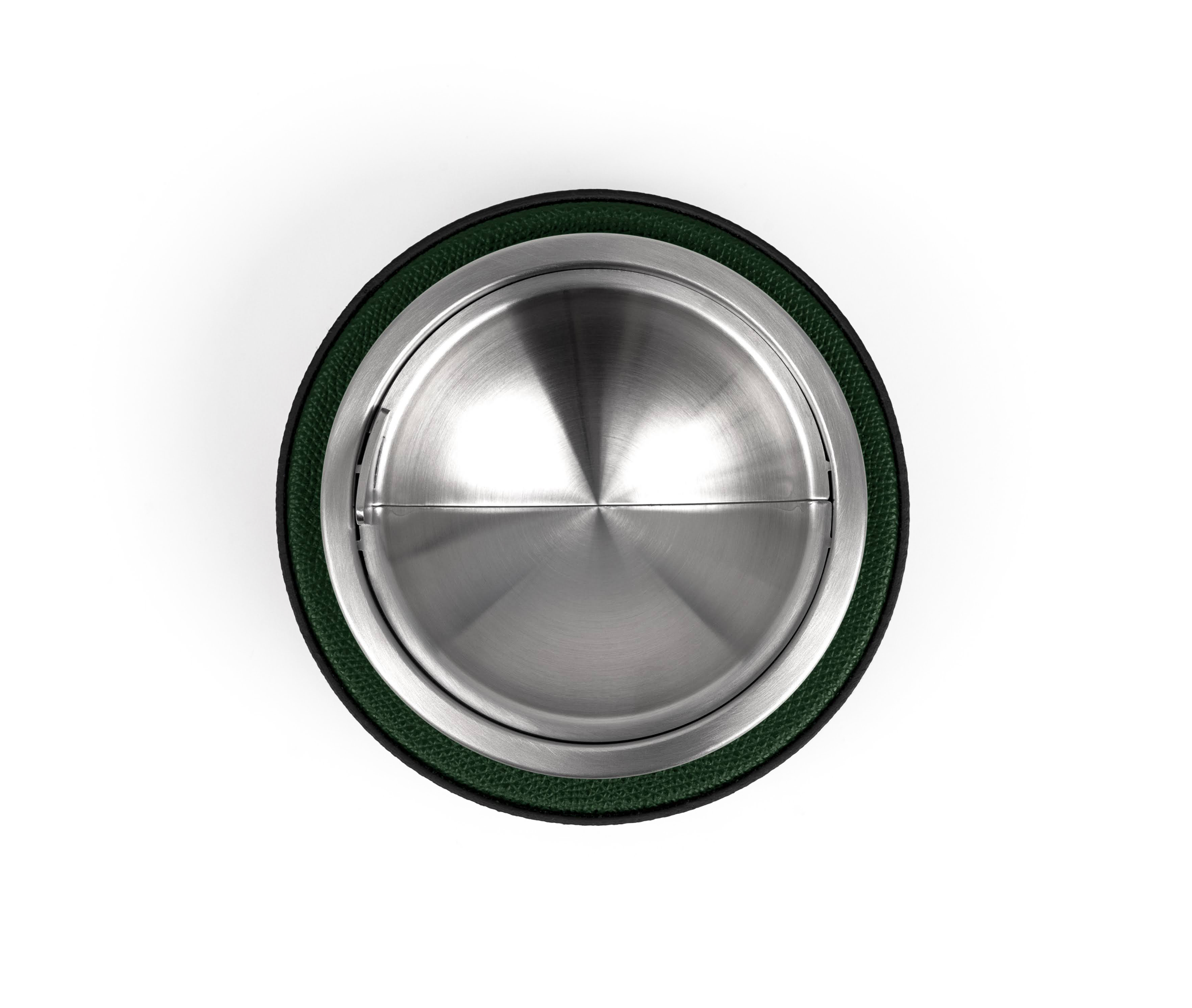 Пепельница Luna - Ø 13,5XH7,5 см / зернистая кожа_hunter зеленая Pinetti 00.2380.029.036 - Вид №2