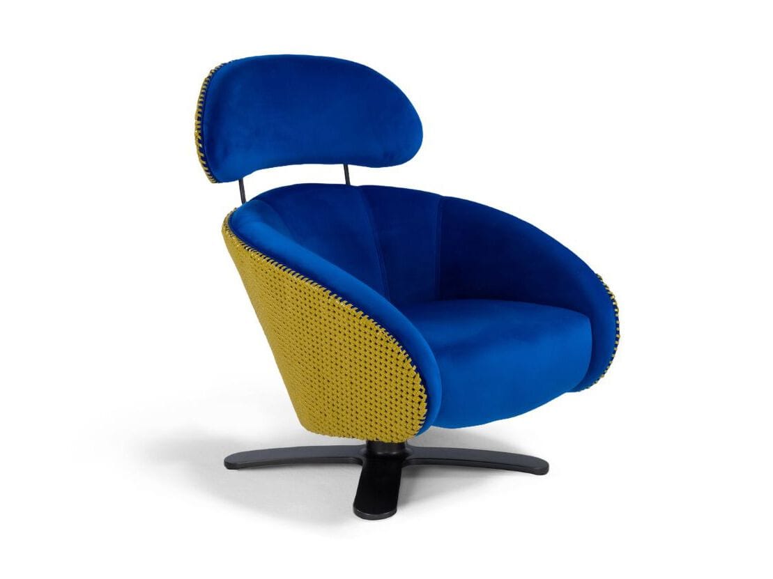 Вращающееся кресло из ткани и ткани Egoitaliano Coconut ARCH-00035890 - Вид №1