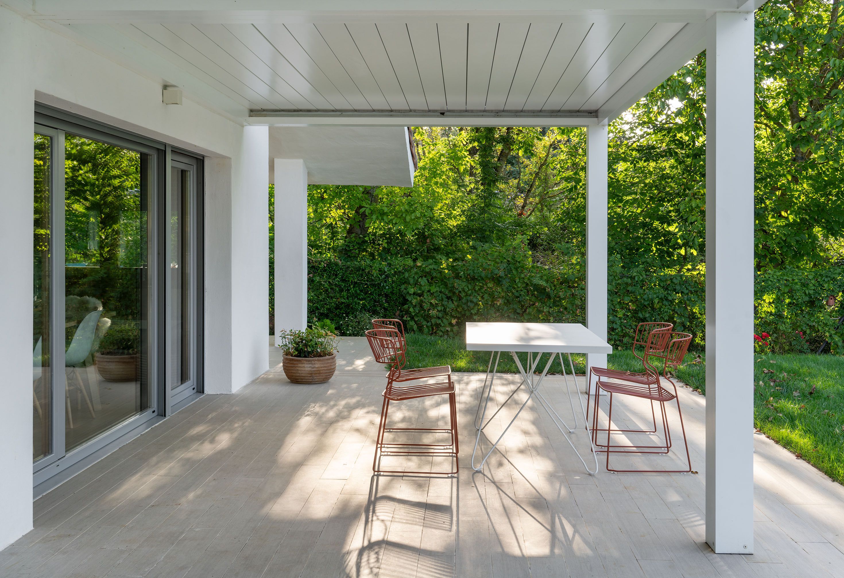 Стальной штабелируемый садовый стул с порошковым покрытием iSimar Мартини ARCH-00089273 - Вид №6