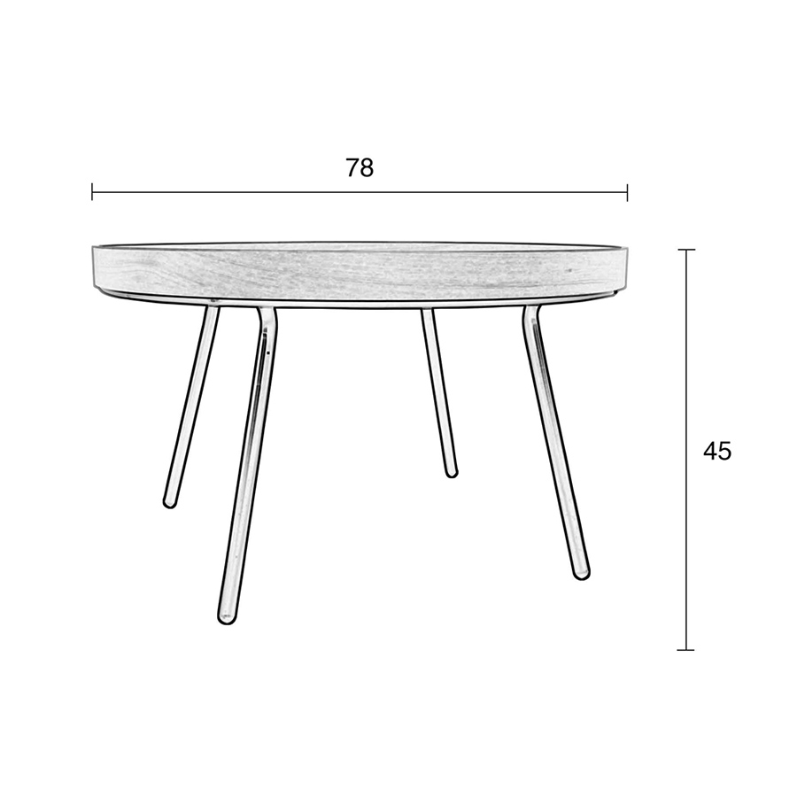 Стол журнальный низкий Oak Tray Zuiver 2200009 - Вид №10