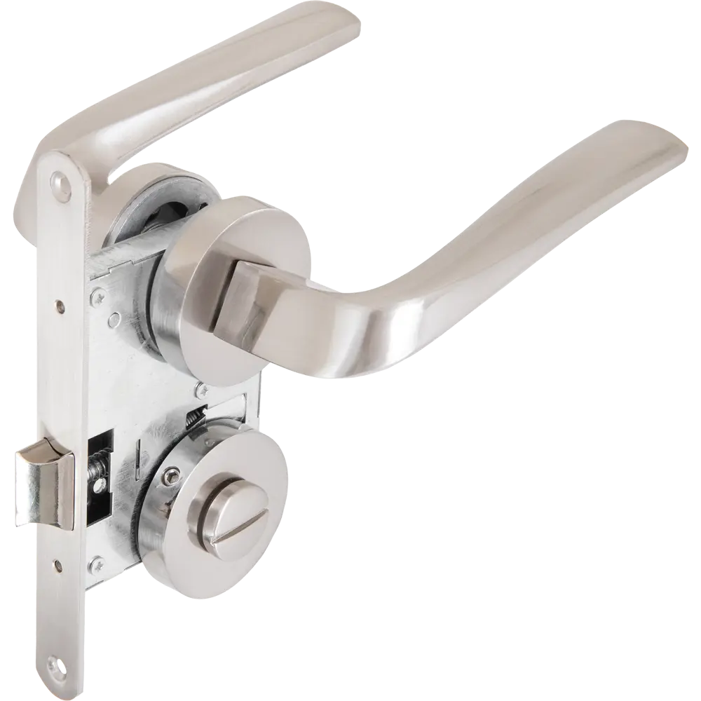 Дверные ручки 381 SN с запиранием комплект цвет никель 85219984 STLM-2166629 Santreyd 